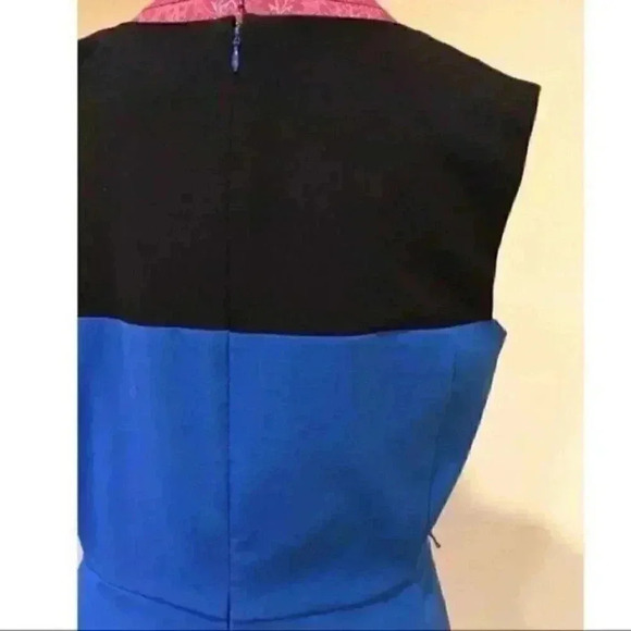 New York & Company Dress 12 Stretch Color Blocked - Picture 7 of 8
